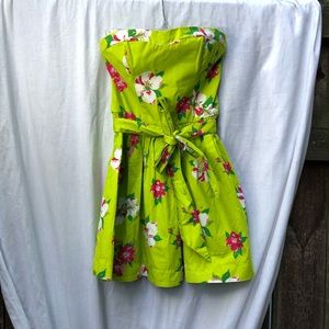 Hollister Lime Green Flower Dress